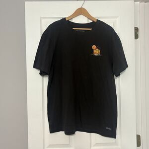 Life Is Good Shirt Mens XL Black Crusher Call Me Old Fashioned Whiskey Tee